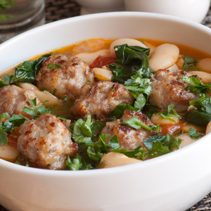 Venison Meatball, Fennel and Bean Stew